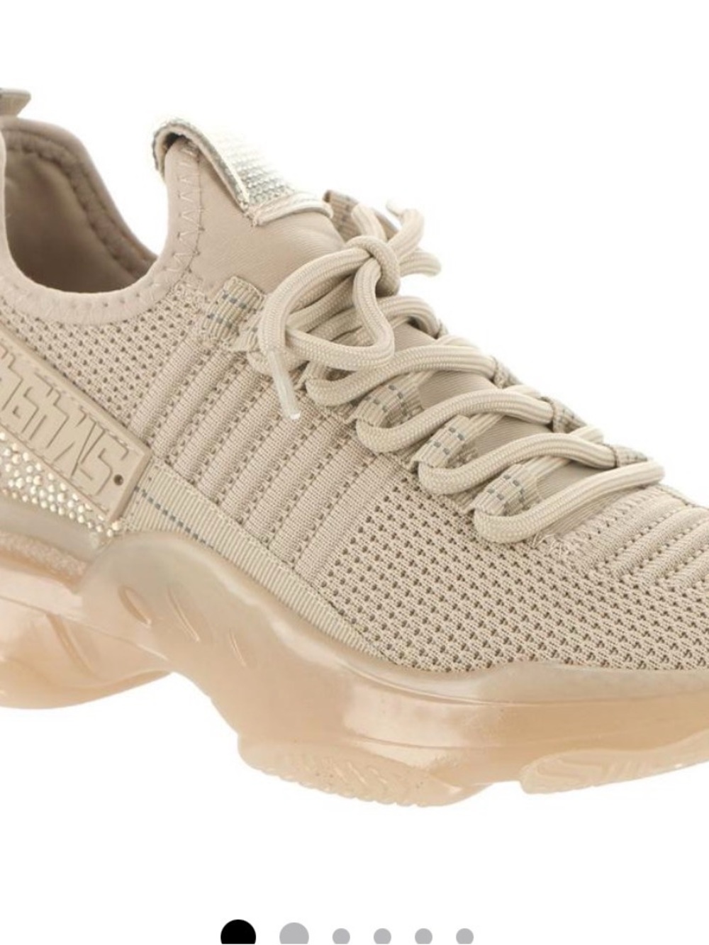 Steve Madden Women's Beige Knit Athletic Sneakers - Lightweight Comfort
